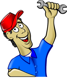 plumber holding wrench